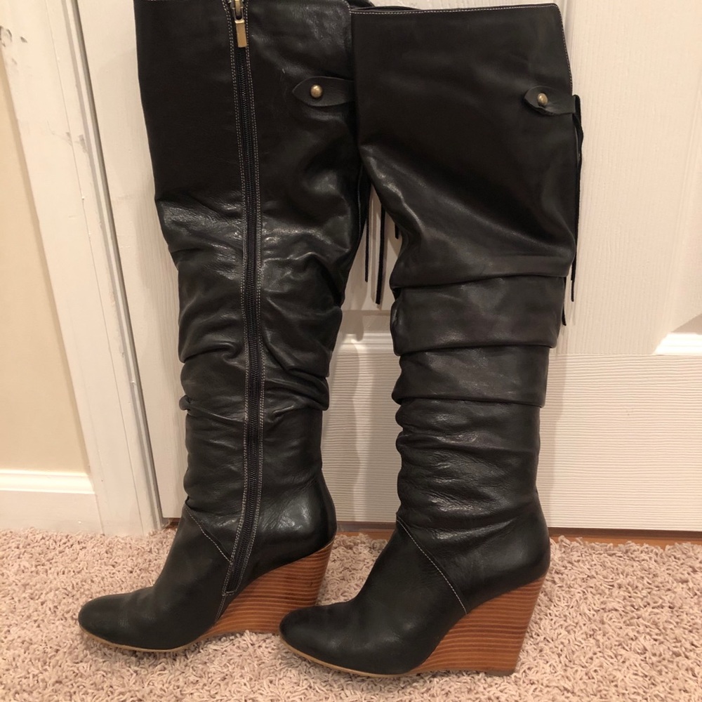 Boutique 9 BTCYRILL over the knee wedge boots